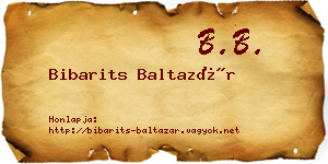 Bibarits Baltazár névjegykártya